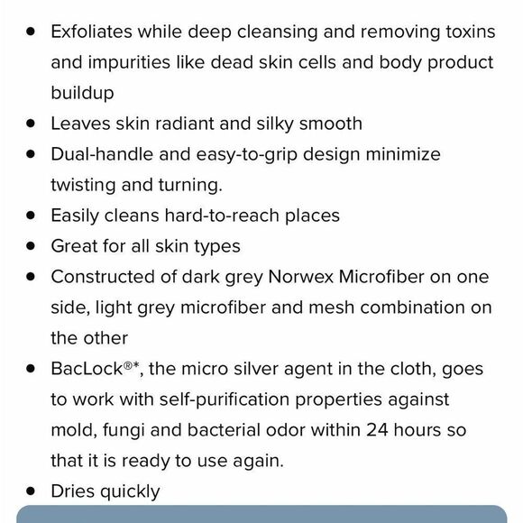 Norwex Gray Skincare Exfoliating Mitt - Picture 7 of 11